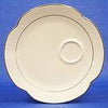 Snack Set (Plate & Cup), Ivory w/Double Gold Band, 9