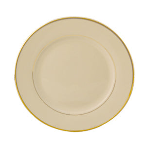 Salad Plate, Ivory w/Double Gold Band, 7