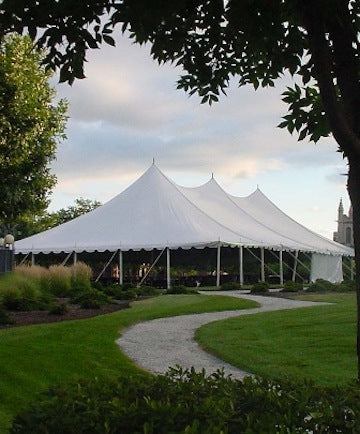 Pole Tent 60'x 60' white installed