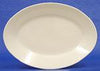 Oval Platter, Ivory w/Double Gold Band, 10