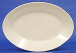 Oval Platter, Ivory w/Double Gold Band, 10