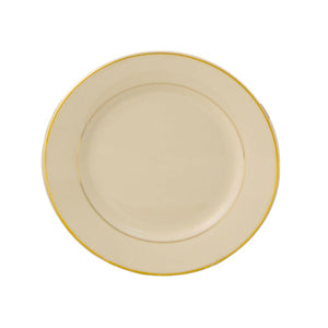 Luncheon Plate, Ivory w/Double Gold Band, 9