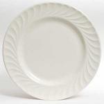 Dinner Plate, White Swirl, 10