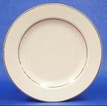 Dinner Plate, Ivory w/Double Gold Band, 10